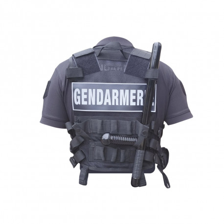 GILET FORCE INTERVENTION AVEC HOLSTER POUR PA OU TASER